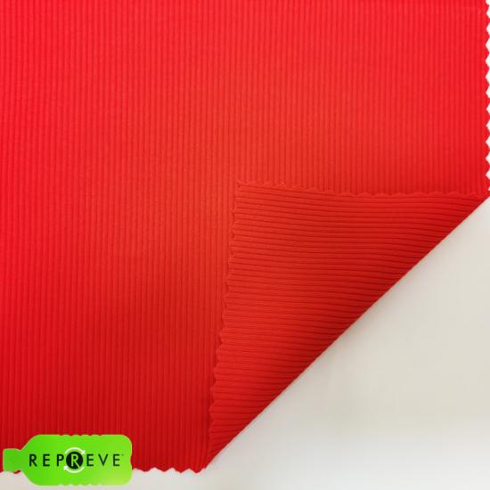 RPET Ribbed Polyester Spandex Fabric