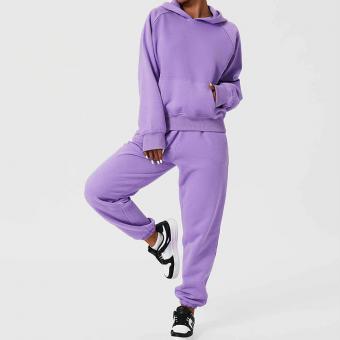 Long Style Sweatpants and Hoodie Set Jogger Suits